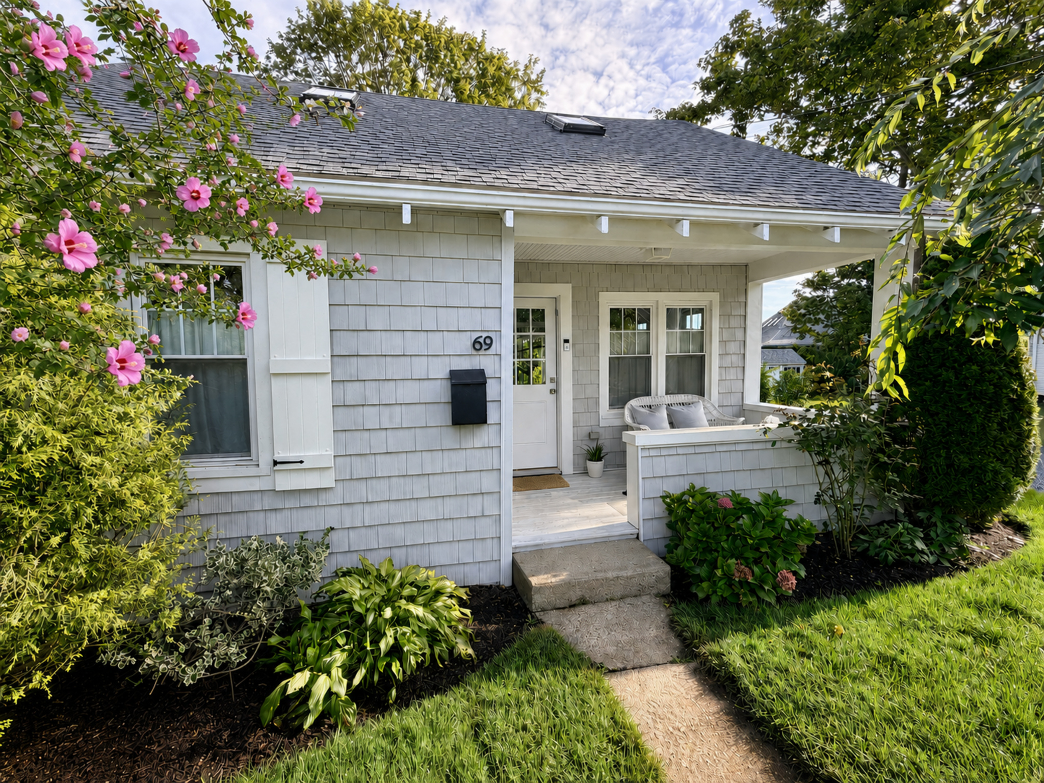 Front porch and cottage garden